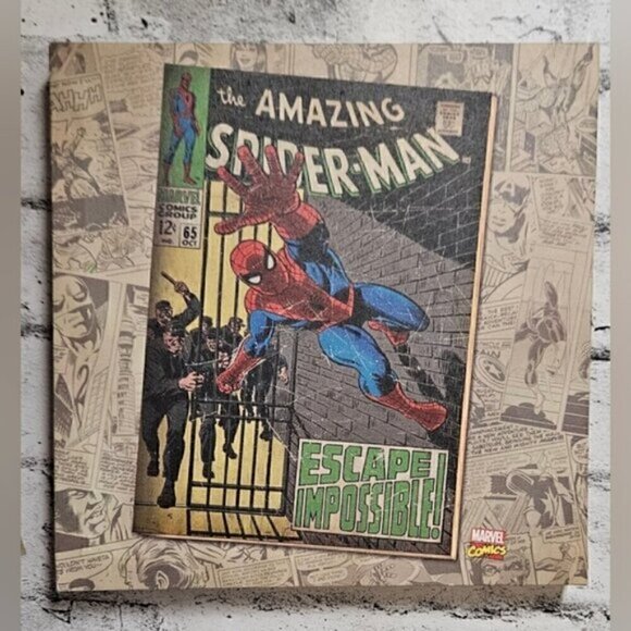 4-Piece Marvel Spider-Man Comic Cover Canvas Wall Art Set 12x12 Superhero Décor - Picture 3 of 15